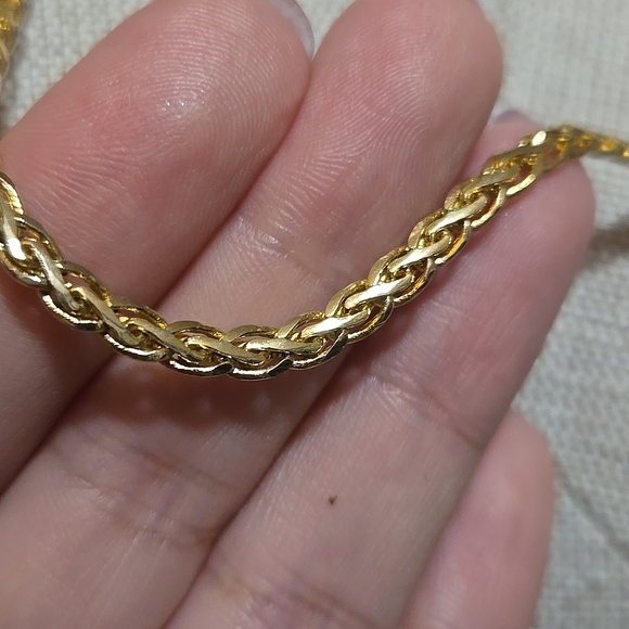 Yellow Gold Tone Twist Chain - Picture 4 of 6
